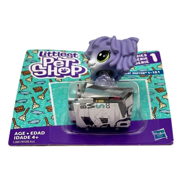 Littlest Pet Shop  Figure Maddy Mopton Dog Purple Series 1 New Collectible - Picture 2 of 4